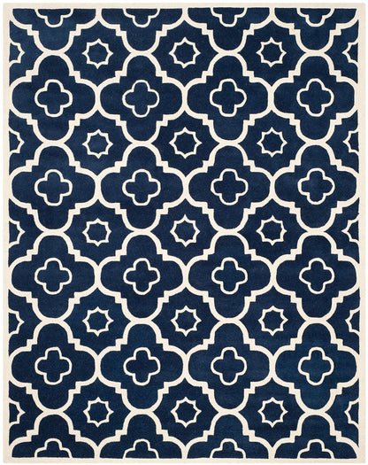 Safavieh Chatham Cht750C Dark Blue / Ivory Geometric Area Rug