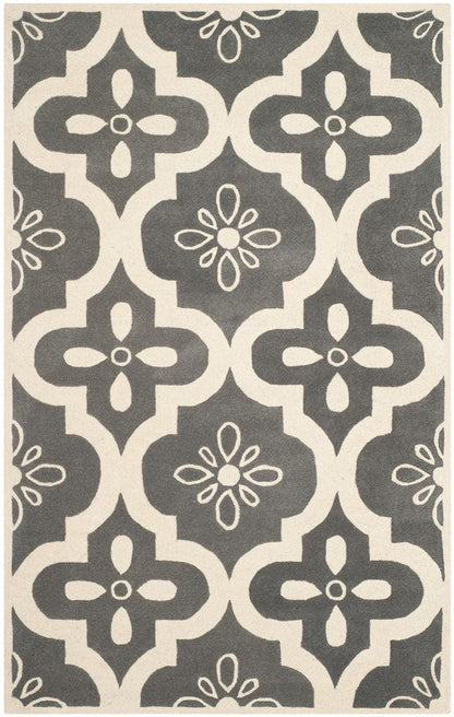 Safavieh Chatham Cht751D Dark Grey / Ivory Geometric Area Rug