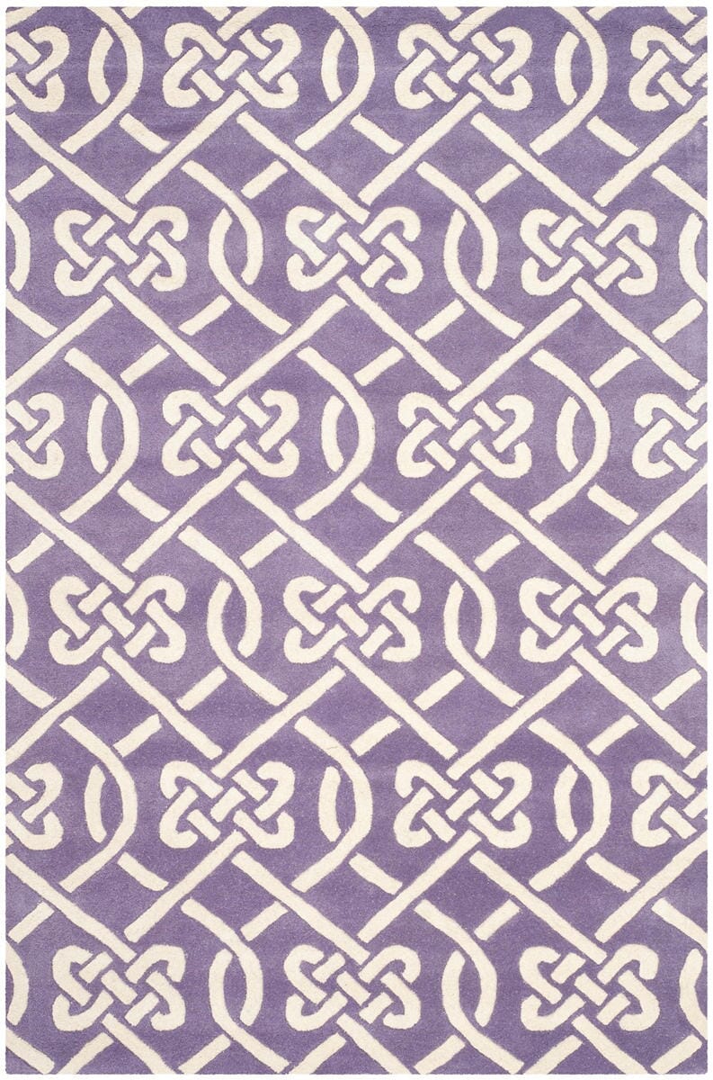 Safavieh Chatham Cht754F Purple / Ivory Geometric Area Rug