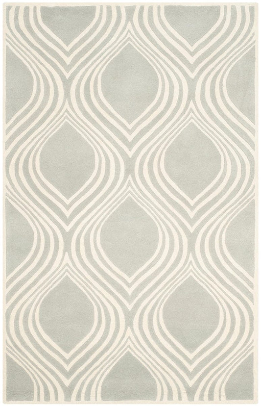 Safavieh Chatham Cht758E Grey / Ivory Damask Area Rug