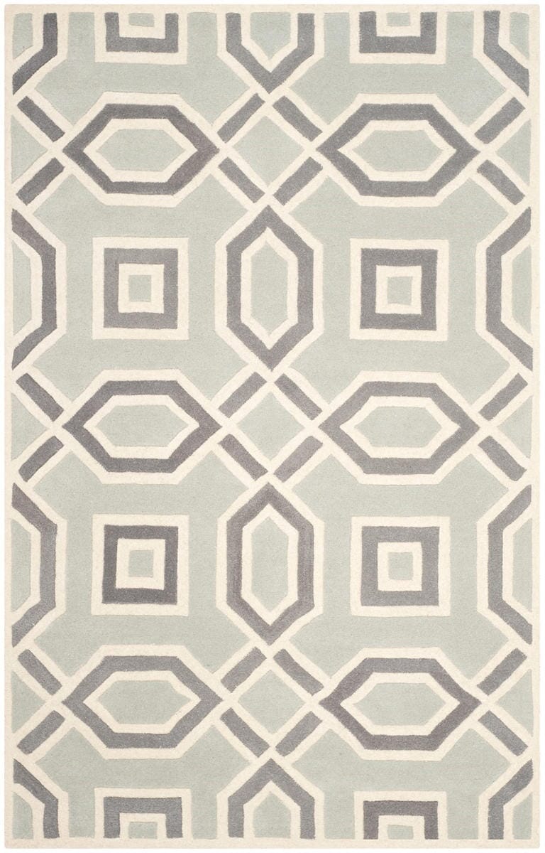 Safavieh Chatham Cht765E Light Grey / Ivory Geometric Area Rug