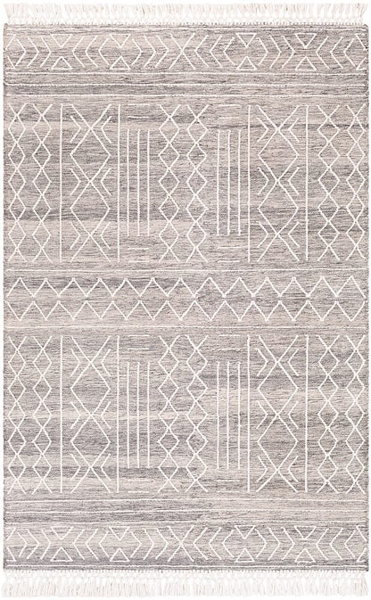 Surya Cheyenne Chy-2304 Ivory, Charcoal, Cream, White Moroccan Area Rug