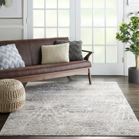 Nourison Silky Textures Sly07 Ivory / Beige Area Rug