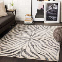 Surya City Cit-2300 Taupe, Light Gray, Beige, Khaki Animal Prints /Images Area Rug