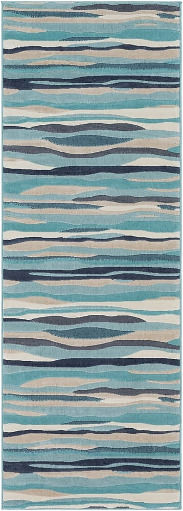 Surya City Cit-2321 Aqua, Beige, Khaki, Charcoal, Taupe Geometric Area Rug