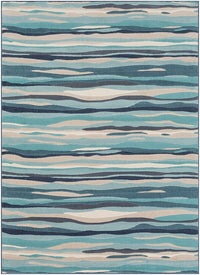 Surya City Cit-2321 Aqua, Beige, Khaki, Charcoal, Taupe Geometric Area Rug