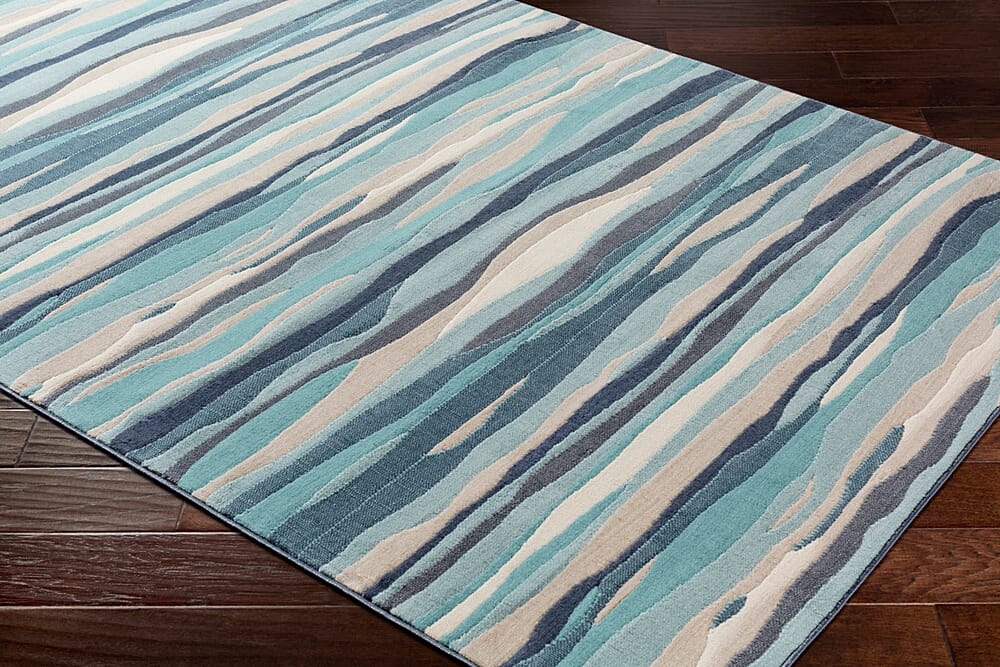 Surya City Cit-2321 Aqua, Beige, Khaki, Charcoal, Taupe Geometric Area Rug