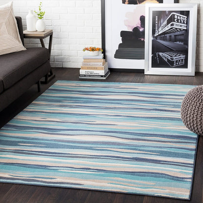 Surya City Cit-2321 Aqua, Beige, Khaki, Charcoal, Taupe Geometric Area Rug