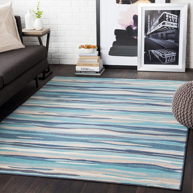 Surya City Cit-2321 Aqua, Beige, Khaki, Charcoal, Taupe Rugs.