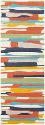 Surya City Cit-2339 Coral, Charcoal, Light Gray, Aqua Rugs.