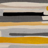 Surya City Cit-2340 Mustard, Black, Light Gray, Taupe Geometric Area Rug