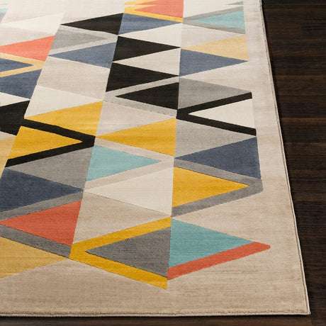 Surya City Cit-2350 Mustard, Aqua, Beige, Taupe Rugs.