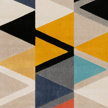 Surya City Cit-2350 Mustard, Aqua, Beige, Taupe Rugs.