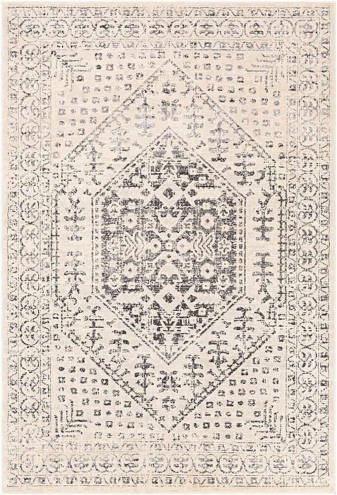 Surya City Cit-2381 Taupe, Black, Light Gray, Beige Vintage / Distressed Area Rug