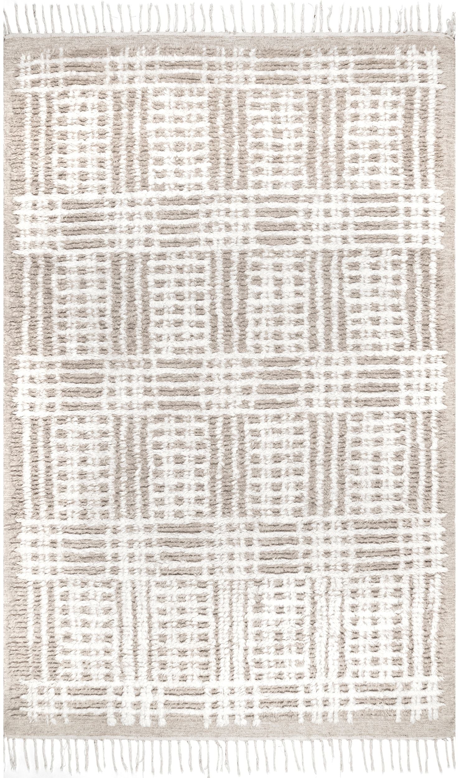 Nuloom Alora Crosshatch Nal1953A Beige Area Rug