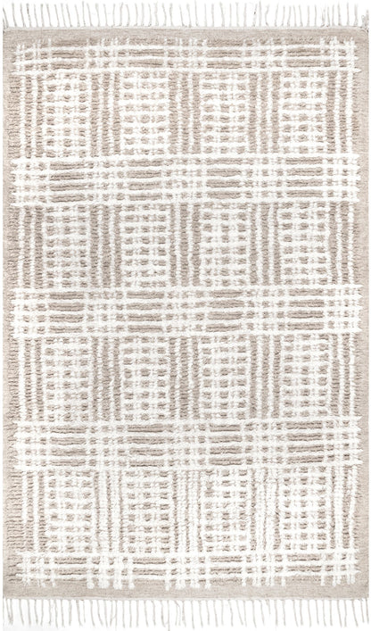 Nuloom Alora Crosshatch Nal1953A Beige Area Rug