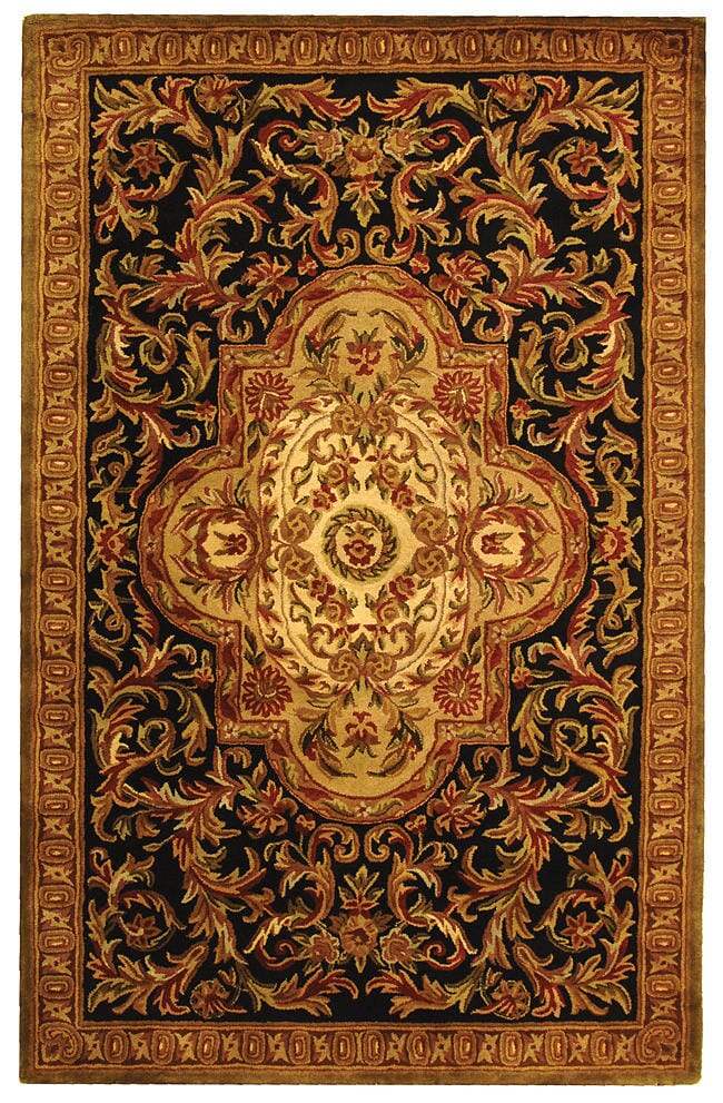 Safavieh Classic Cl220B Black / Beige Area Rug