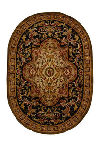 Safavieh Classic Cl220B Black / Beige Area Rug