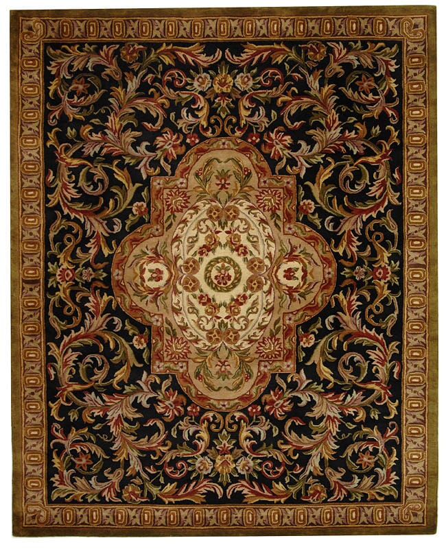 Safavieh Classic Cl220B Black / Beige Area Rug