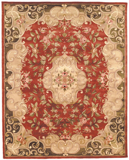 Safavieh Classic Cl234A Rust / Green Area Rug