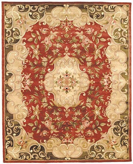 Safavieh Classic Cl234A Rust / Green Area Rug