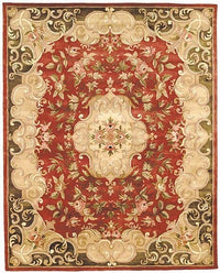 Safavieh Classic Cl234A Rust / Green Area Rug