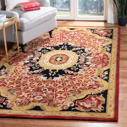 Safavieh Classic Cl304B Burgundy / Black Area Rug