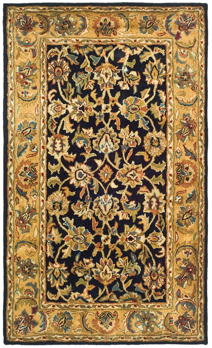 Safavieh Classic Cl758B Black / Gold Area Rug