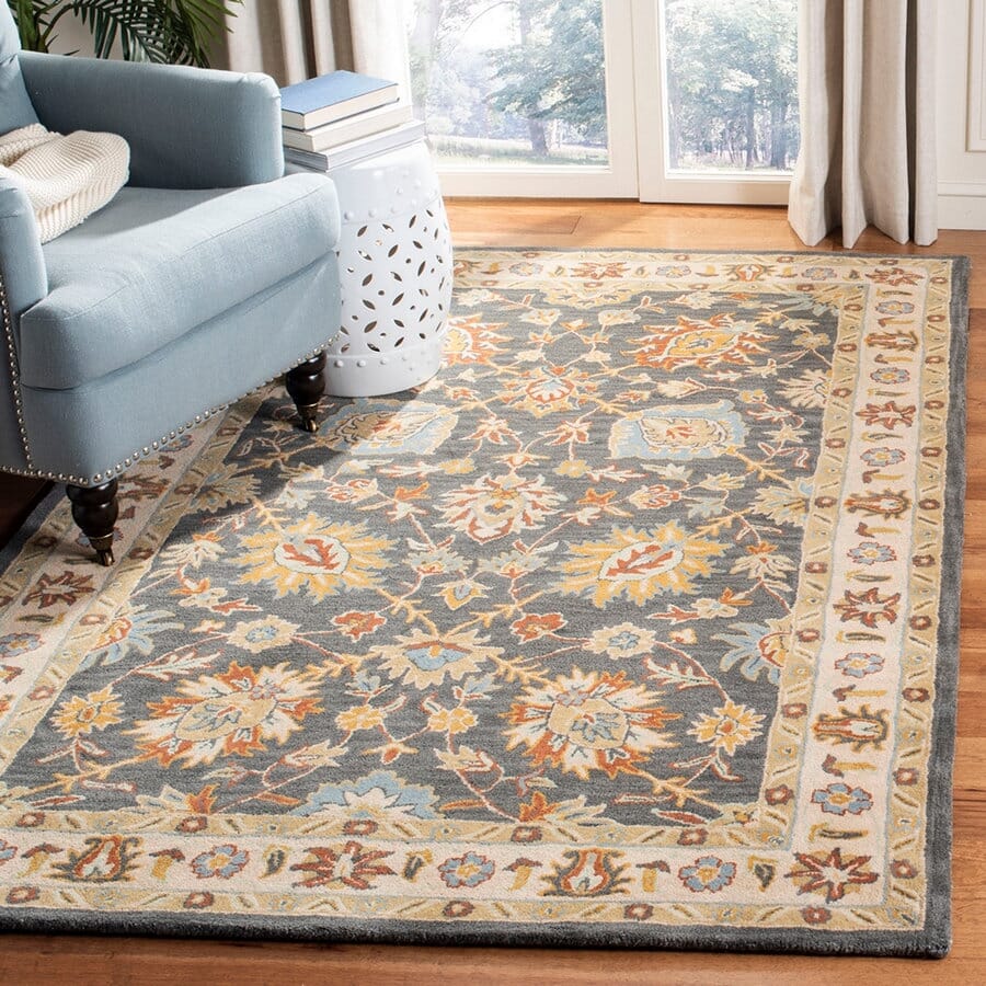 Safavieh Classic Cl934A Dark Grey / Ivory Area Rug