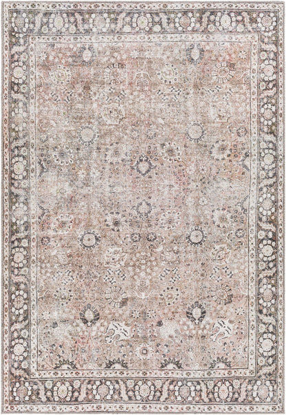 Surya Colin Cln-2300 Charcoal, Black, Tan, Medium Brown Area Rug