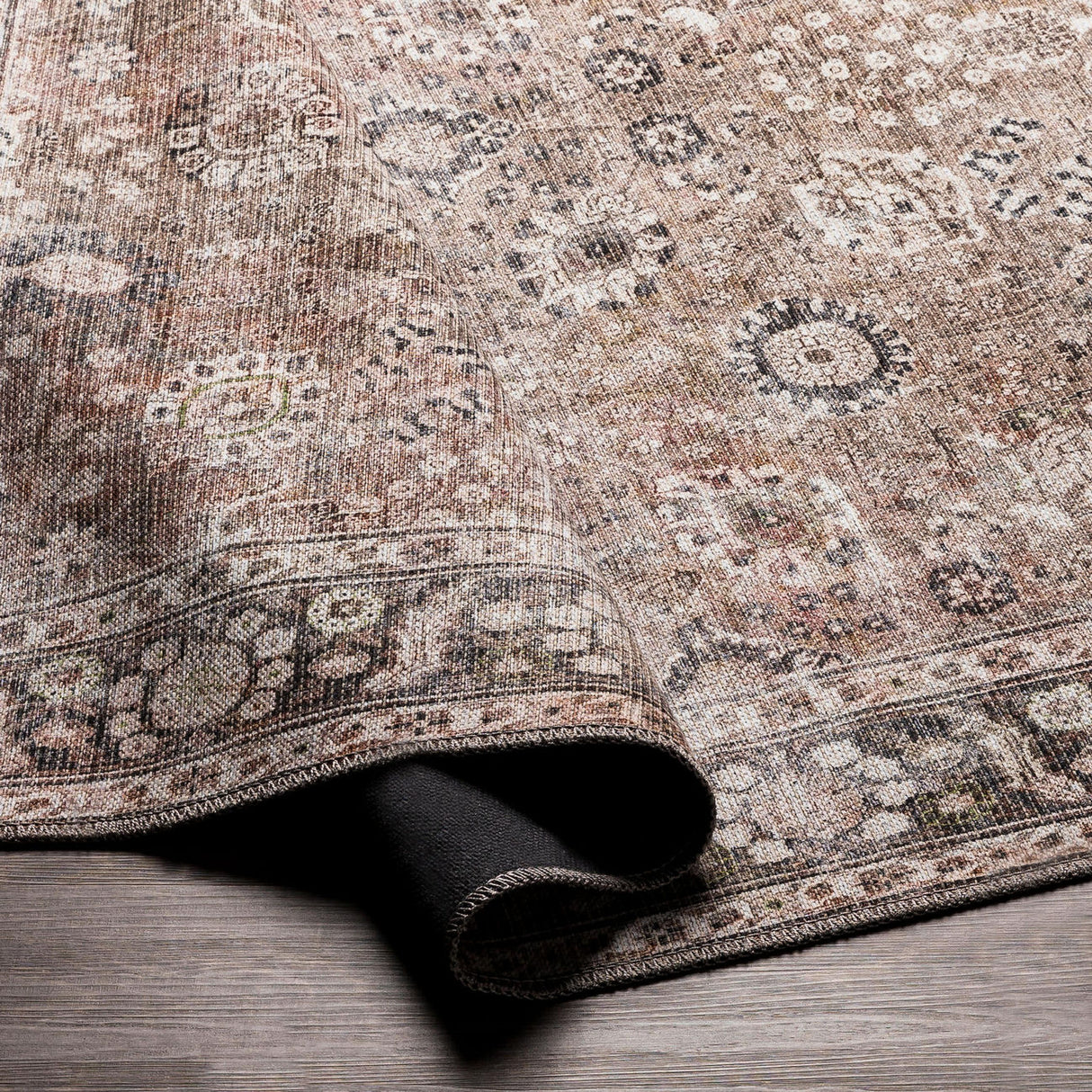 Surya Colin Cln-2300 Charcoal, Black, Tan, Medium Brown Rugs.