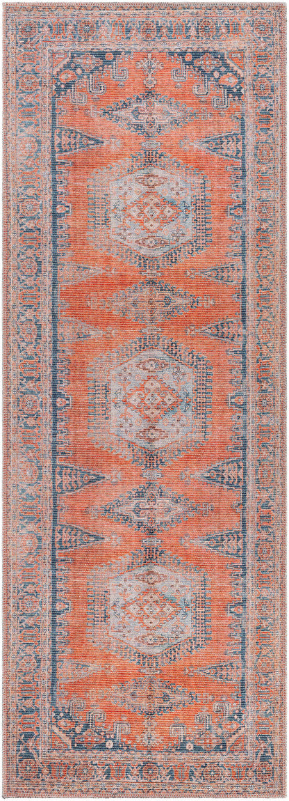 Surya Colin Cln-2306 Burnt Orange, Blue, Pale Blue, Tan Area Rug