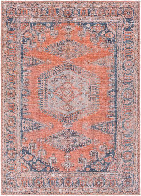 Surya Colin Cln-2306 Burnt Orange, Blue, Pale Blue, Tan Rugs.