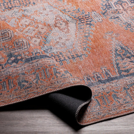 Surya Colin Cln-2306 Burnt Orange, Blue, Pale Blue, Tan Rugs.