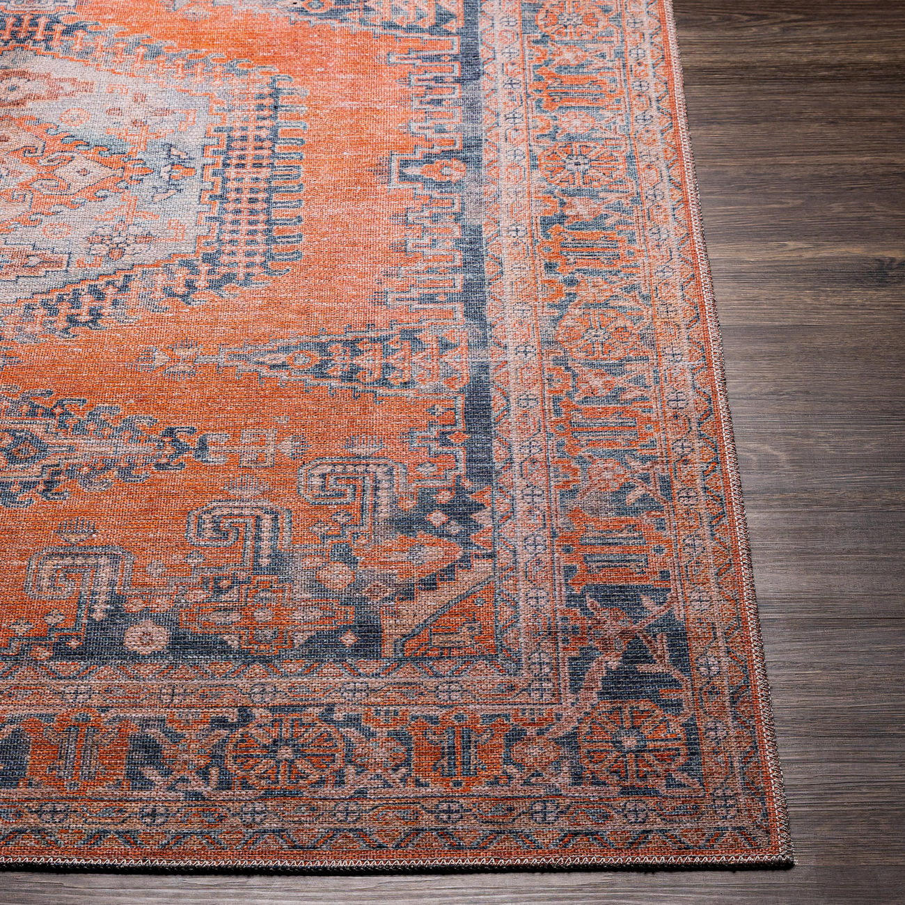 Surya Colin Cln-2306 Burnt Orange, Blue, Pale Blue, Tan Area Rug