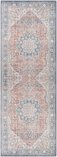 Surya Colin Cln-2307 Red, Dark Blue, Light Blue, Tan Area Rug