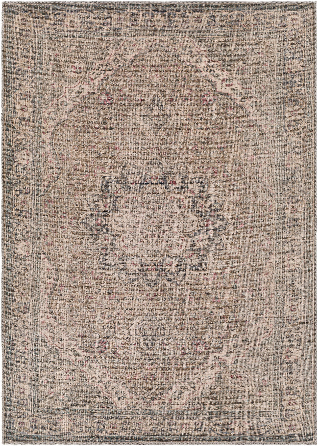 Surya Colin Cln-2309 Dusty Sage, Olive, Red, Black Area Rug