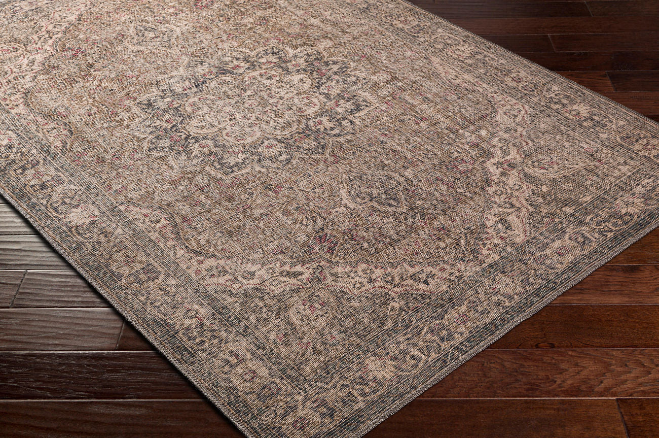 Surya Colin Cln-2309 Dusty Sage, Olive, Red, Black Rugs.