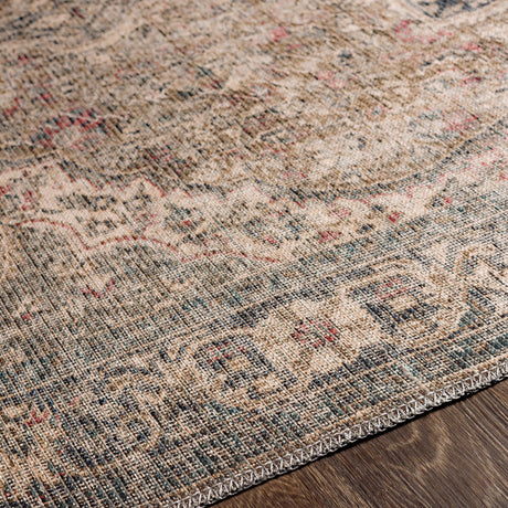 Surya Colin Cln-2309 Dusty Sage, Olive, Red, Black Rugs.