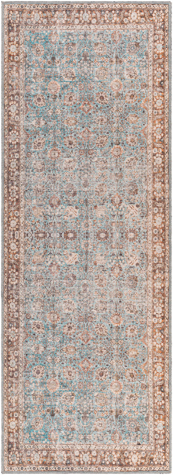 Surya Colin Cln-2310 Light Blue, Tan, Orange, Brown Area Rug