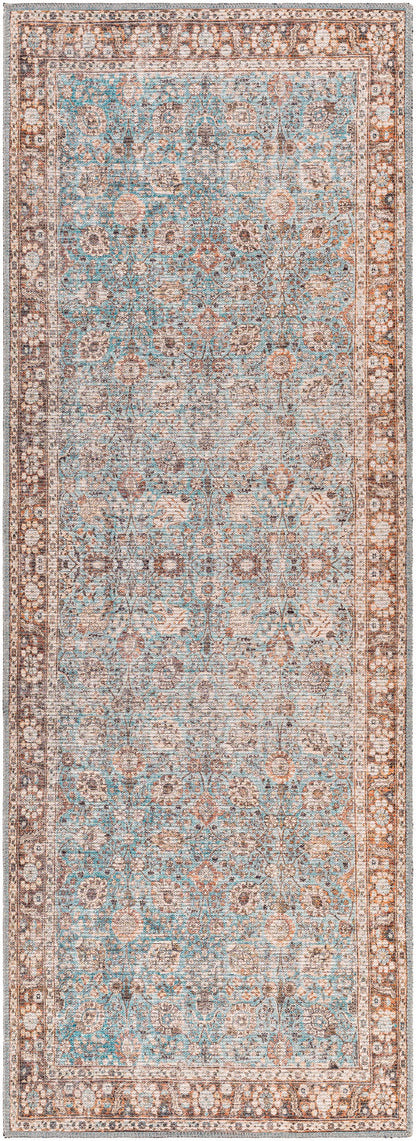 Surya Colin Cln-2310 Light Blue, Tan, Orange, Brown Area Rug