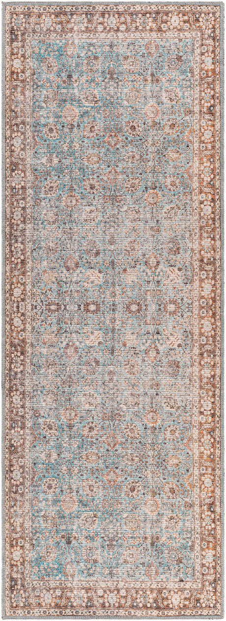 Surya Colin Cln-2310 Light Blue, Tan, Orange, Brown Rugs.