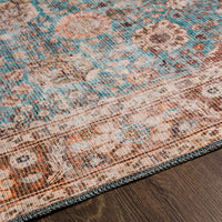 Surya Colin Cln-2310 Light Blue, Tan, Orange, Brown Area Rug