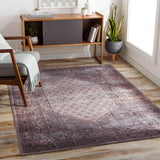 Surya Colin Cln-2313 Plum, Ink Blue, Dusty Pink, Cream Rugs.