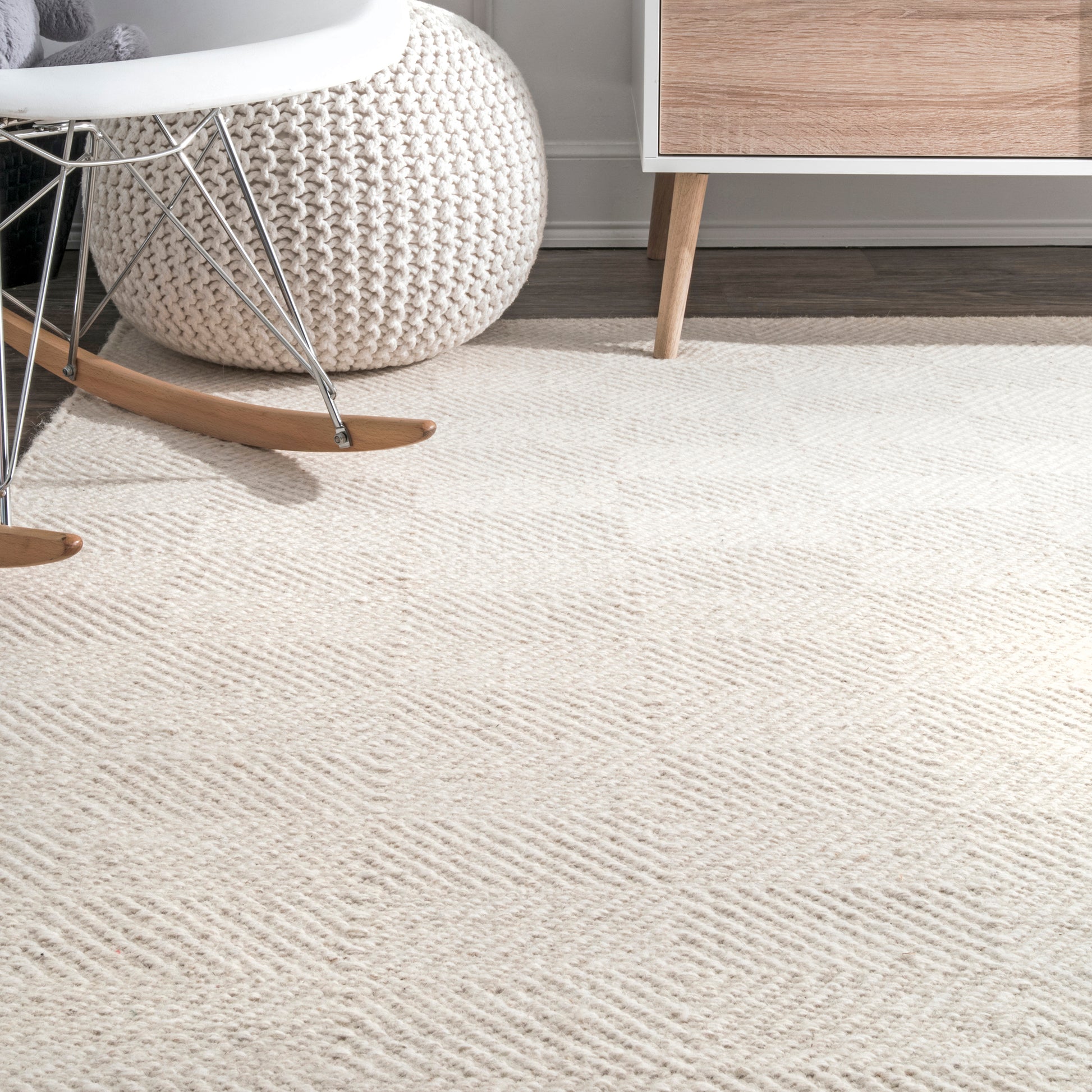 Nuloom Ago Hand Woven Nag2102B Cream Area Rug