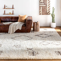 Surya Camille Cme-2303 Cream, Medium Gray, Charcoal, Dark Brown Area Rug