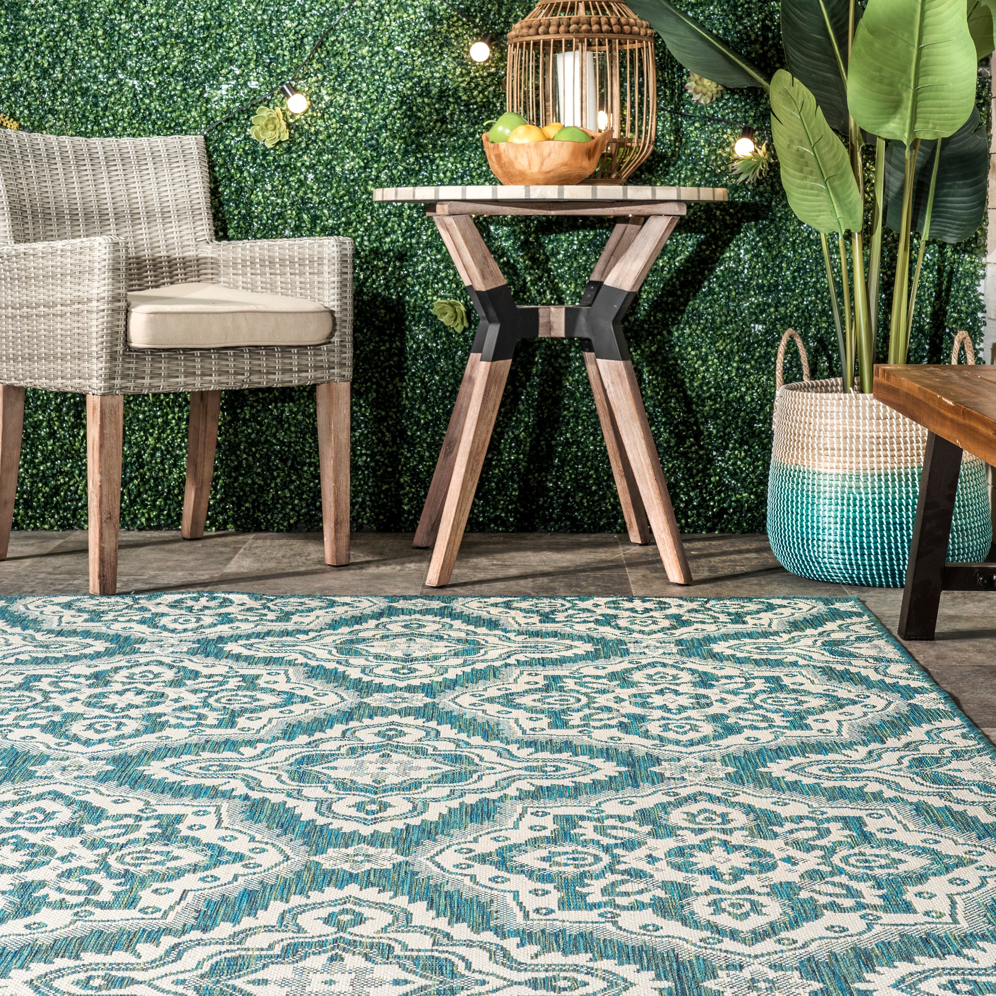 Nuloom Arna Floral Nar1802A Green Area Rug