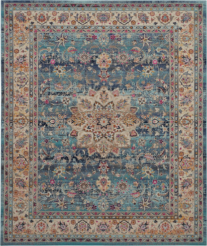 Nourison Vintage Kashan Vka01 Blue Area Rug