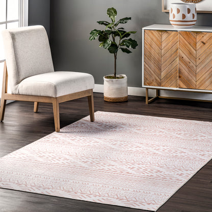 AreaRugs.com Wavaj Nwa1203B Pink Area Rug