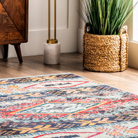 Nuloom Kamila Bohemian Southwestern Nka2272A Blue Area Rug